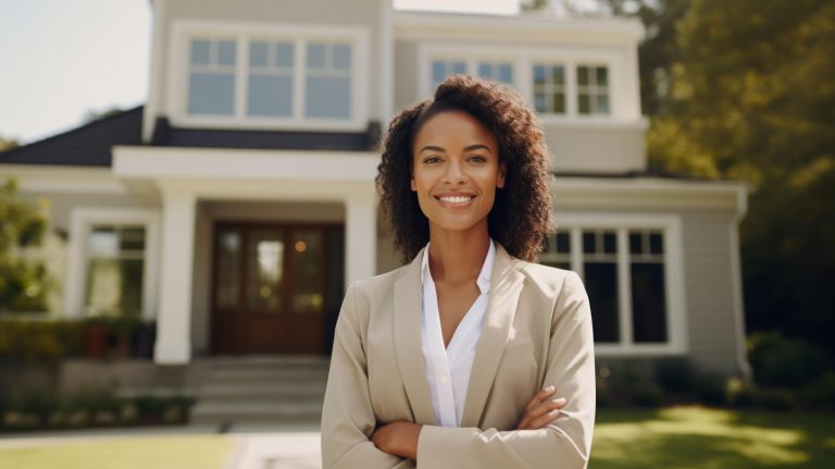 femme agent immobilier